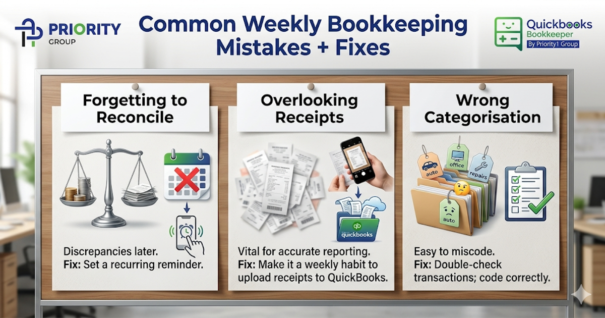 The Key Benefits of Hiring a QuickBooks Bookkeeper for Your Small Business 3 Common Weekly Bookkeeping Mistakes + Fixes