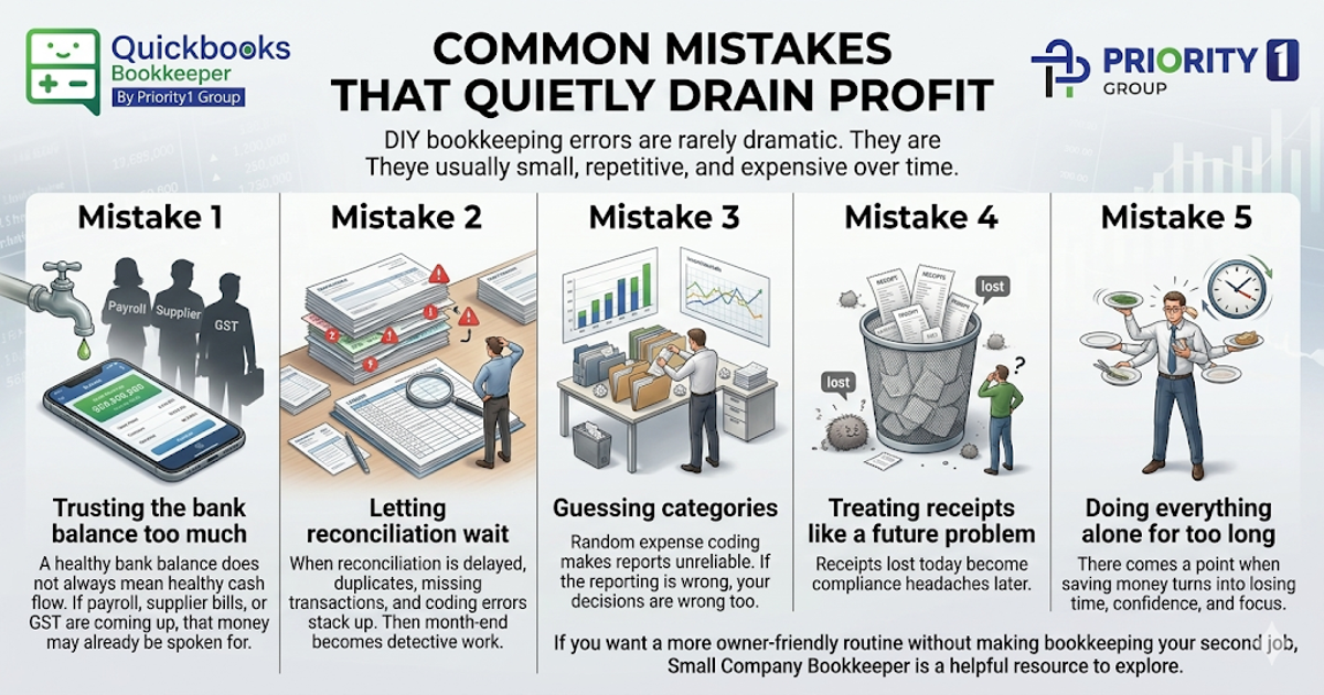 The Hidden Costs of DIY Bookkeeping and Why QuickBooks Saves You Money 3 Common mistakes that quietly drain profit