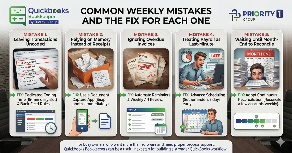 How QuickBooks Transforms Small Business Bookkeeping for the Better 3 Common weekly mistakes and the fix for each one